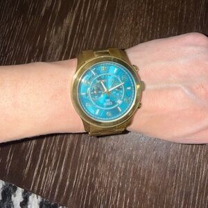 Michael Kors Gold and Blue Women's Watch